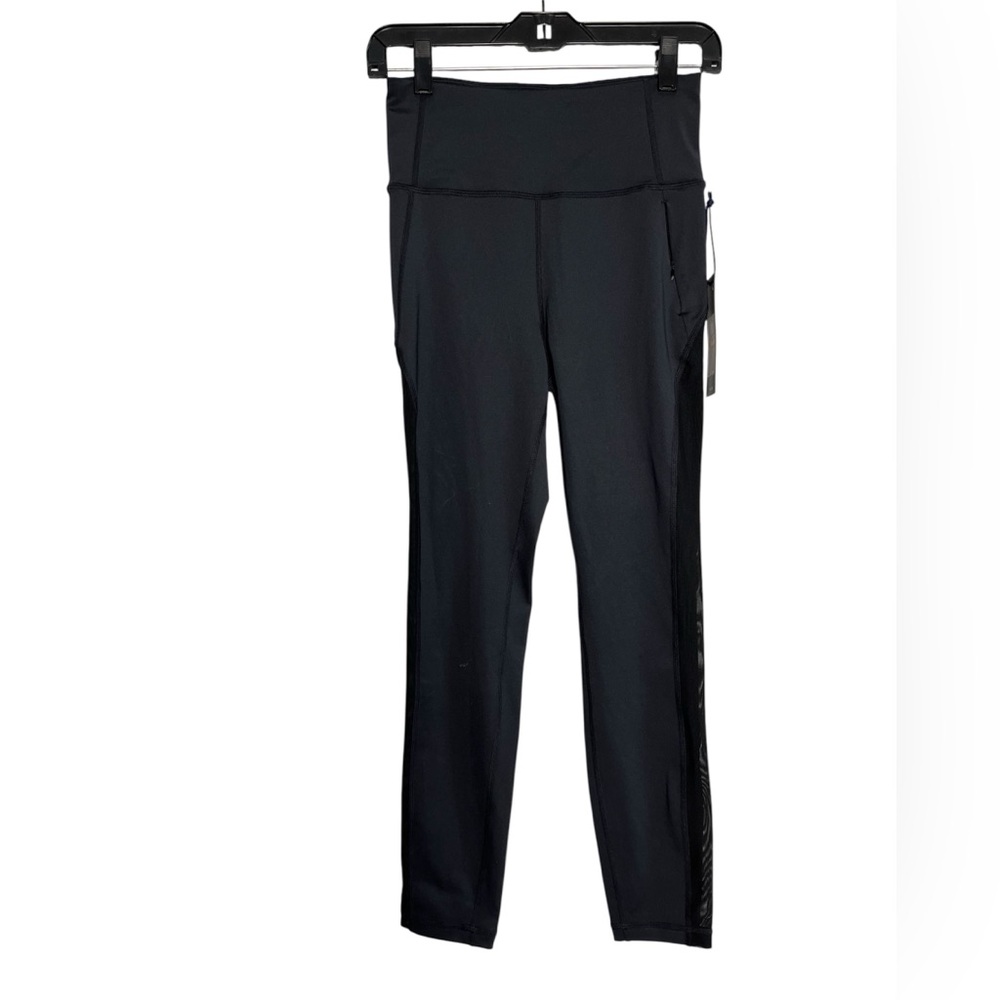 NWT Fila Black Performa Leggings Mesh Side Athletic Workout Yoga Stretch Sz S